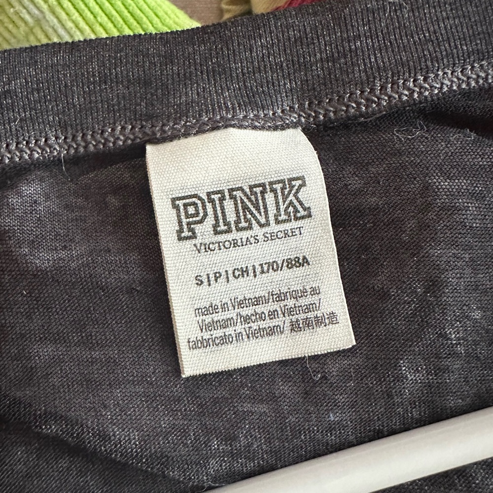 PINK Victoria's Secret Black and White Sweatshirt with Bold Branding - Picture 8 of 8